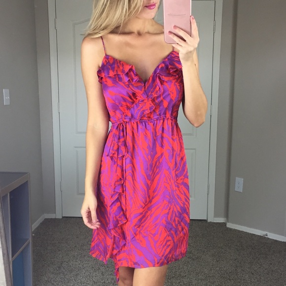 Milly Dresses & Skirts - Milly Silk Ruffle Dress Size 6