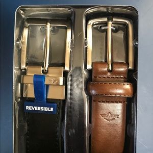 Set 2 dockers men dress belts black brown XL 40-42
