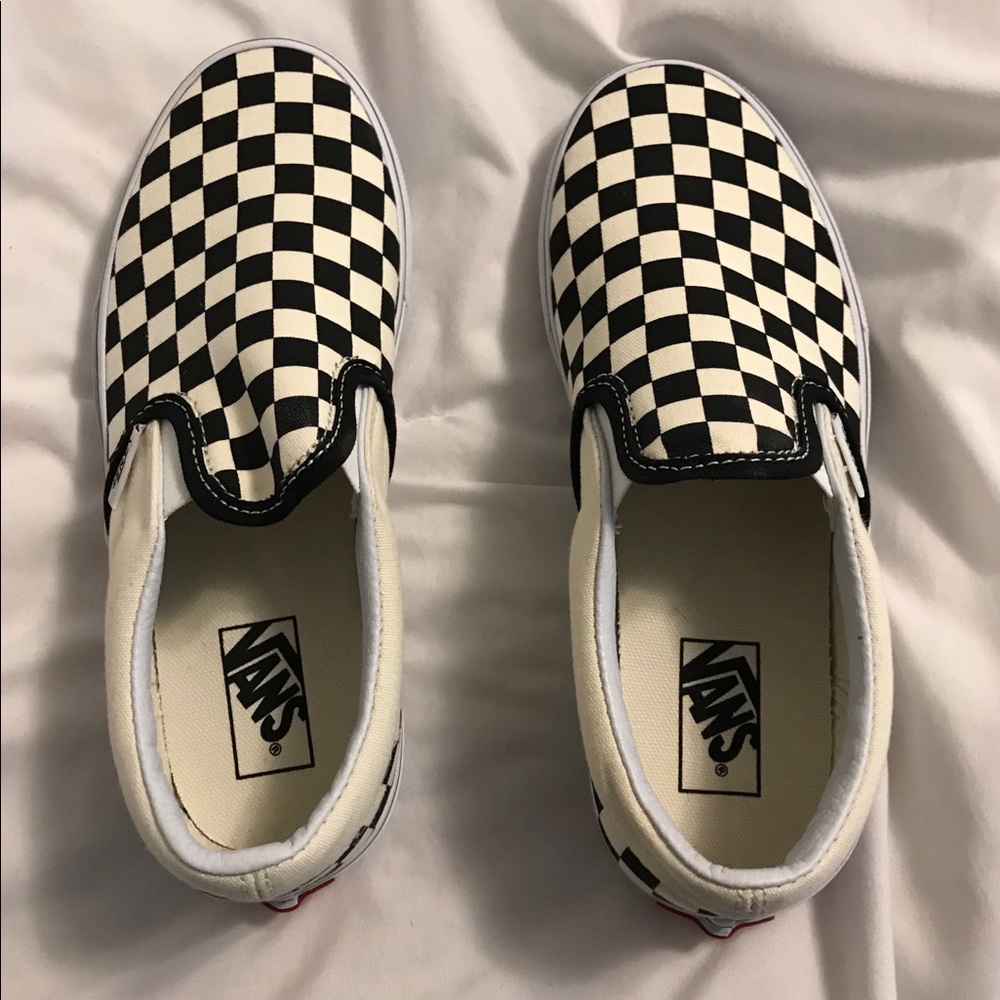 Checkered Slip On Vans