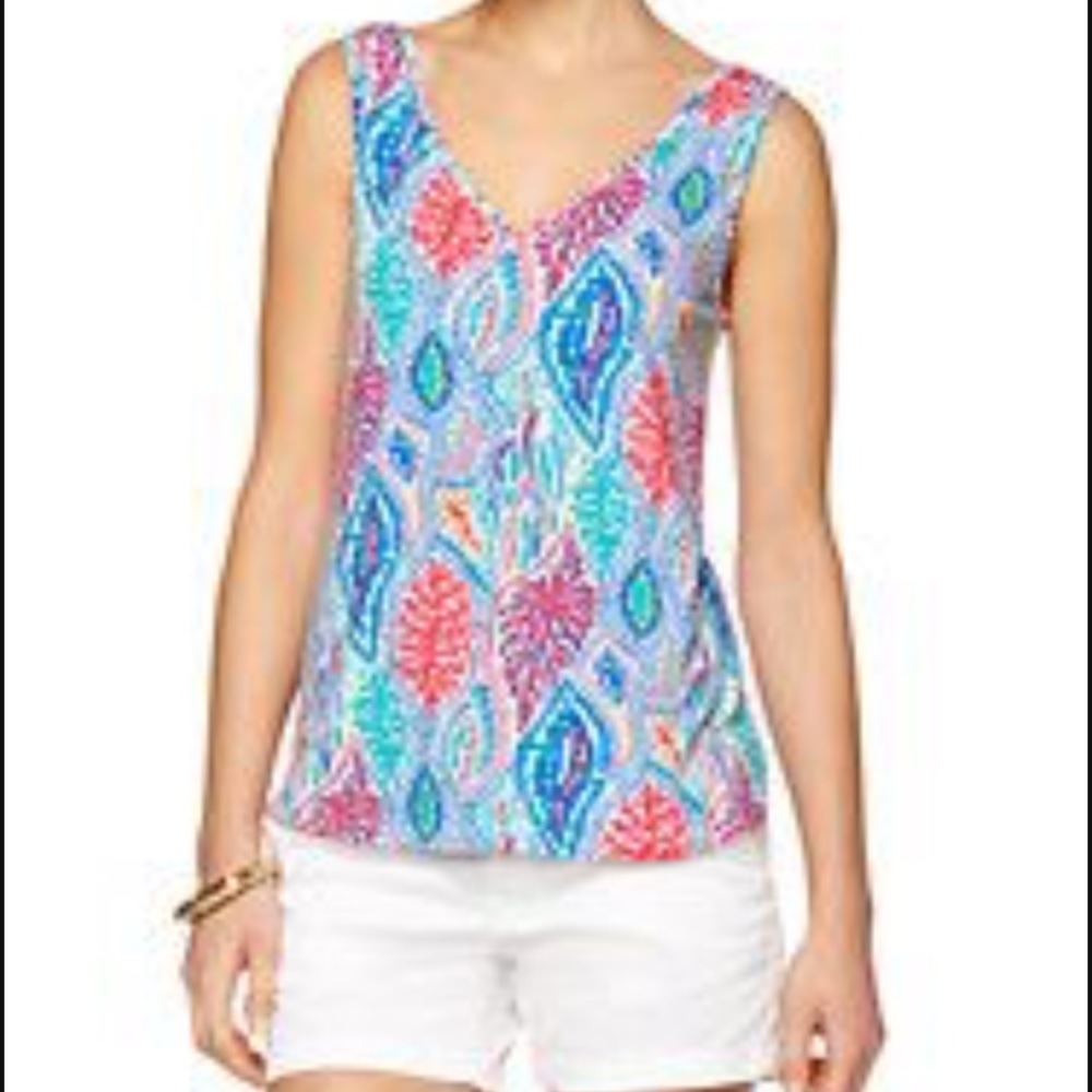 NWT Lilly Pulitzer Gigi Top in Left Minnow