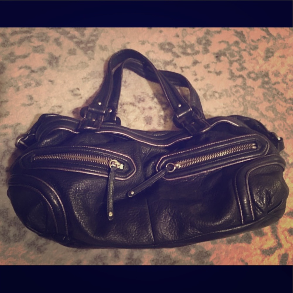 Cole Haan Weekender Satchel, Black Leather