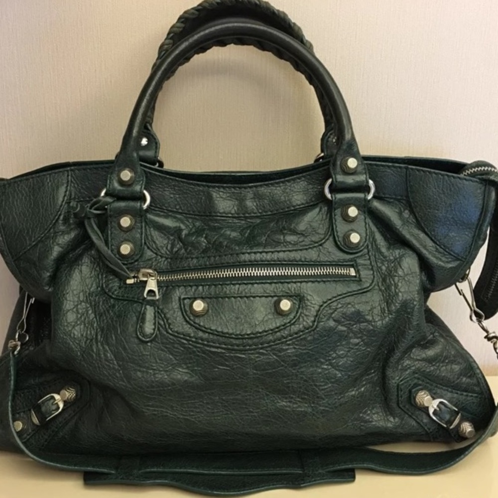 Authentic dark green balenciaga city