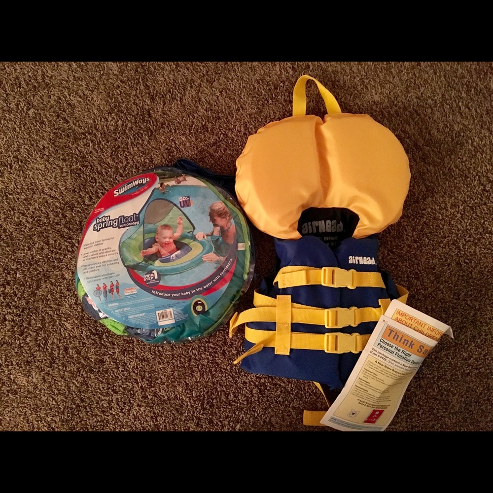 Spring float and life jacket pair 9-24M or <30lbs