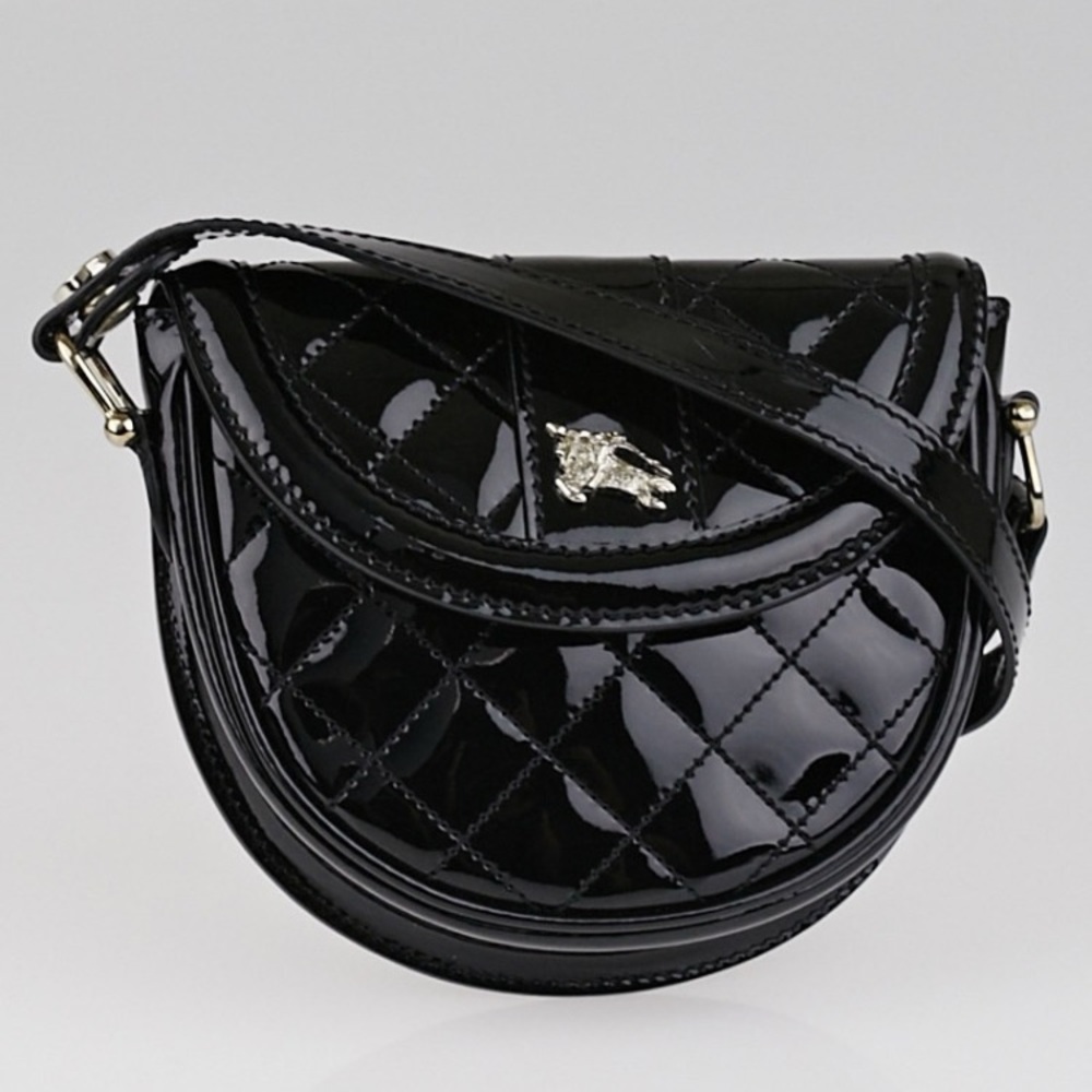 Burberry Quilted Patent Leather Crossbody Bag - Picture 2 of 16