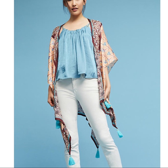 Anthropologie Lynnie Tasseled Kimono - Picture 2 of 4
