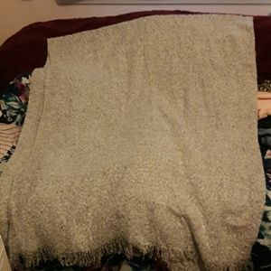 Beautiful silver tassled Blanket Scarf