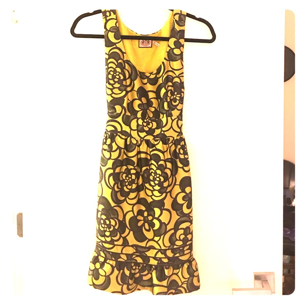 silk floral dress with tie in back