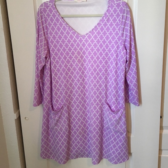 Lavender/white dress or tunic - Picture 1 of 3