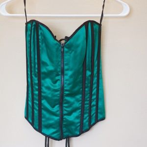 Shirley of Hollywood Emerald Zip Corset