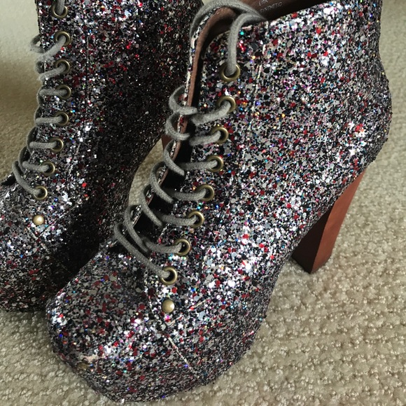Jeffrey Campbell glitter Lita booties size 7 - Picture 6 of 6