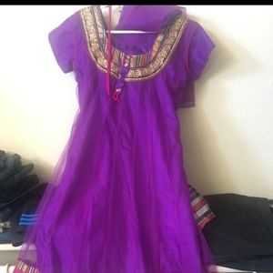 Violet chudidar indian dress