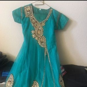 Green chudidar indian dress