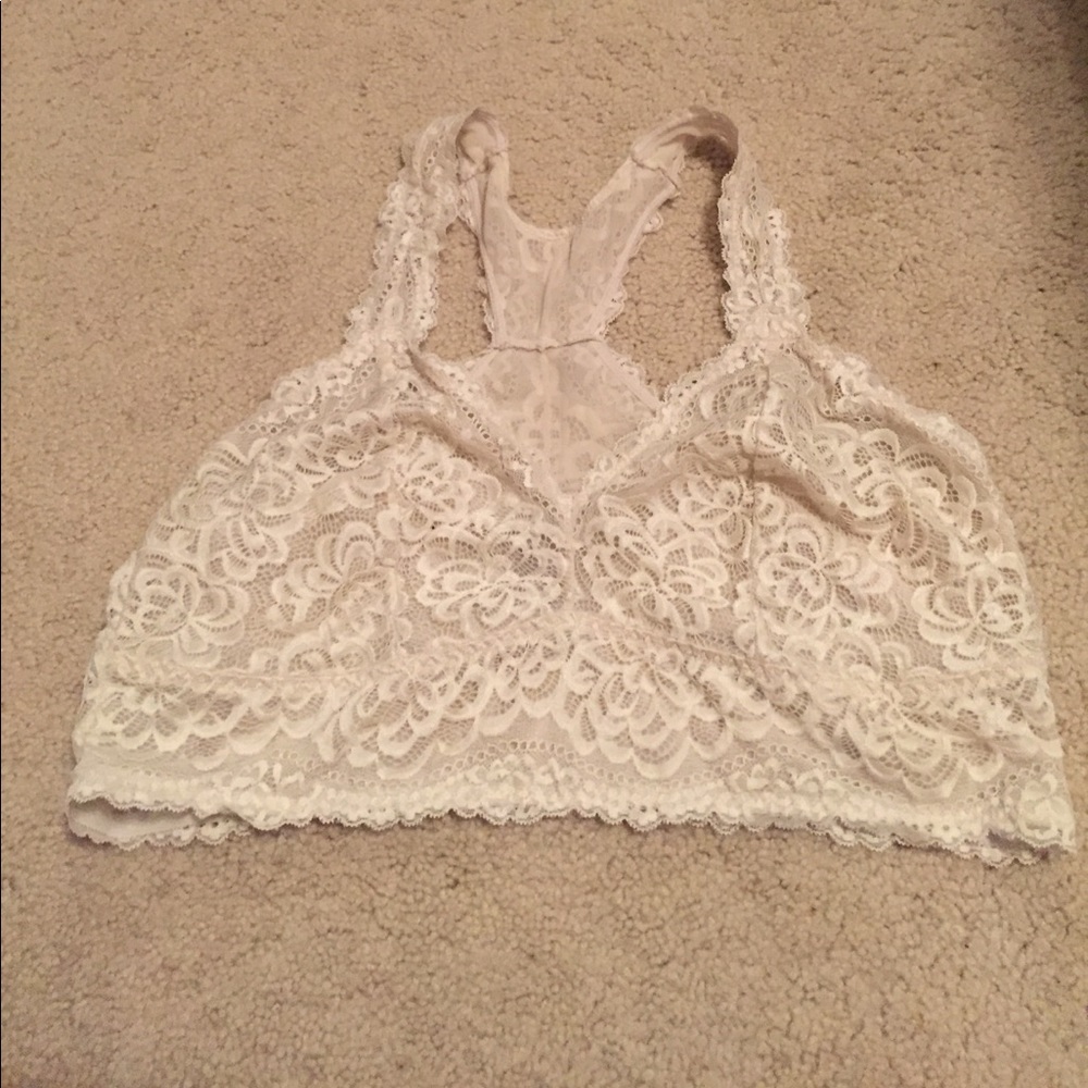 Cream racerback bralette