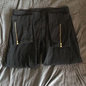 Zipper leggings. Never worn