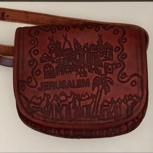 Handmade leather cross-body shoulder purse