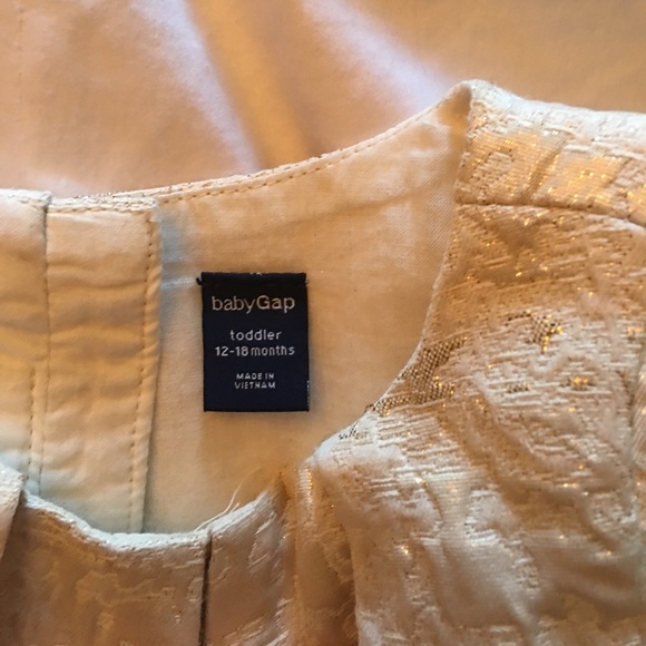 Gold and cream brocade dress - Picture 2 of 2