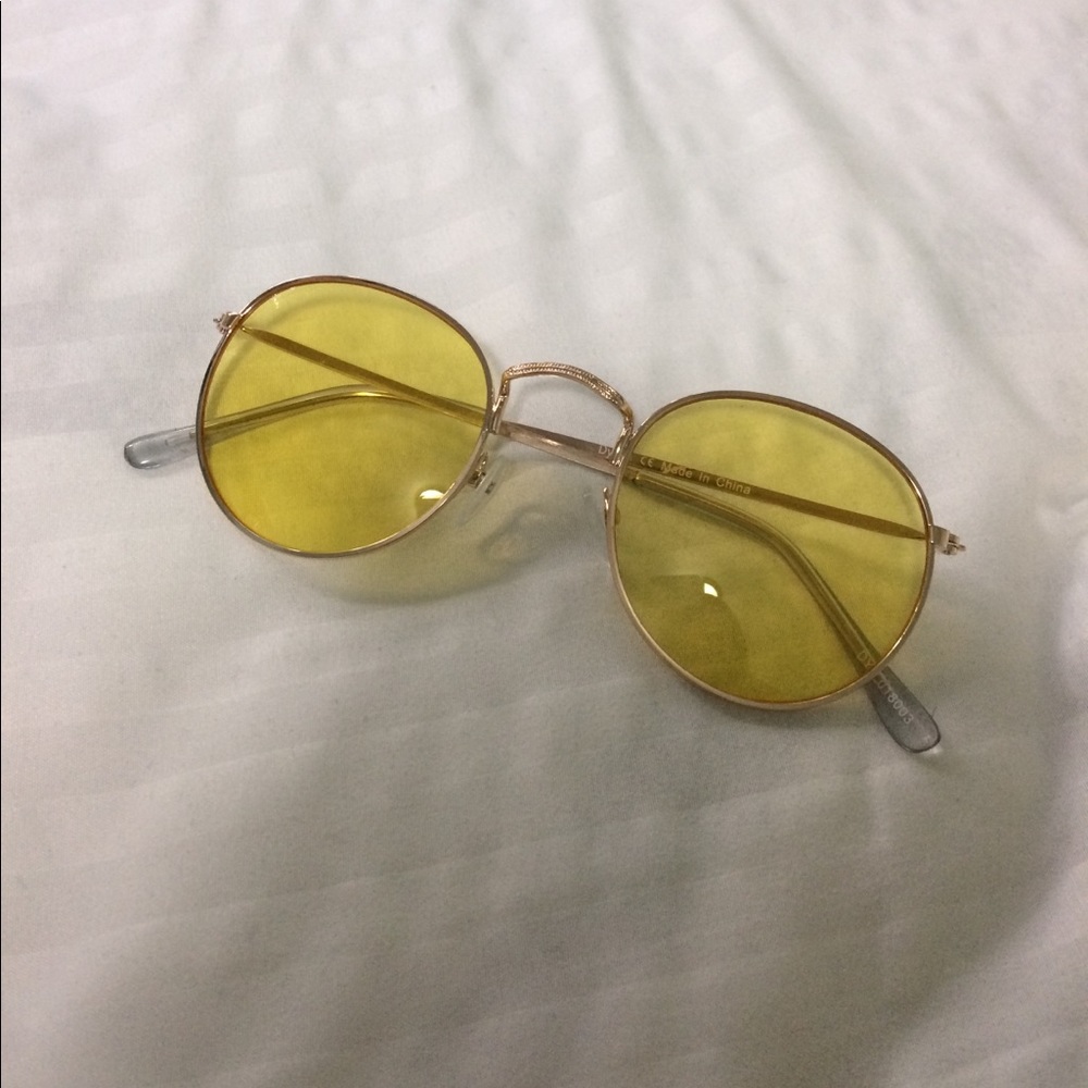 UO Round Yellow Sunglasses