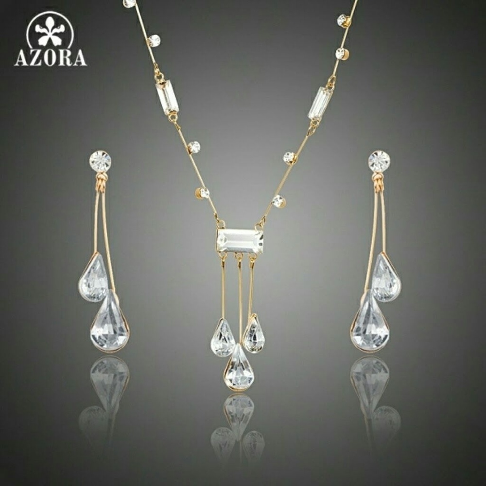 Azora set multilayer crystal drops