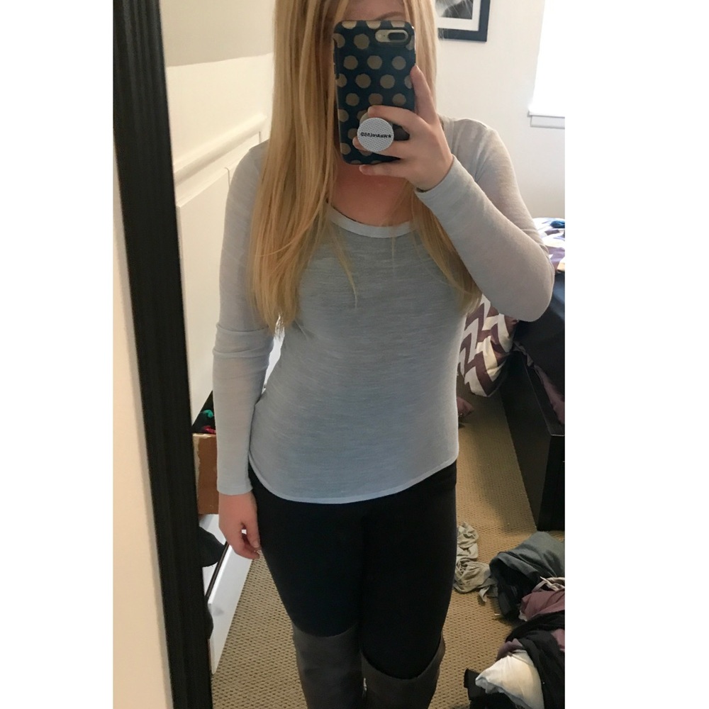 Long sleeve light blue shirt