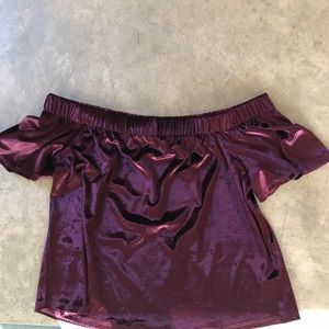 Velvet off the shoulder top