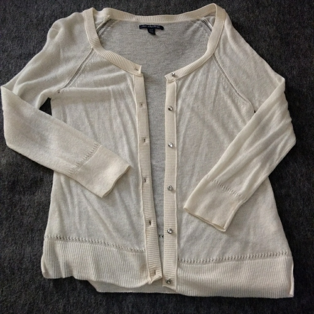 AE cream cardigan