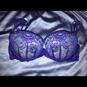 Blue push up bra