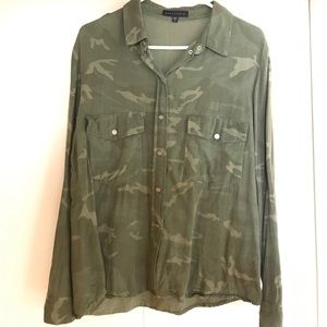 camo snap up shirt