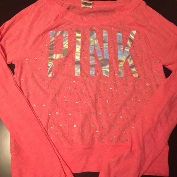 Victoria's Secret Pink Top Jewels XS Coral - Picture 2 of 5