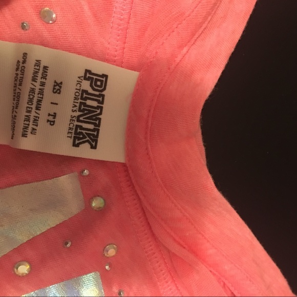 Victoria's Secret Pink Top Jewels XS Coral - Picture 5 of 5