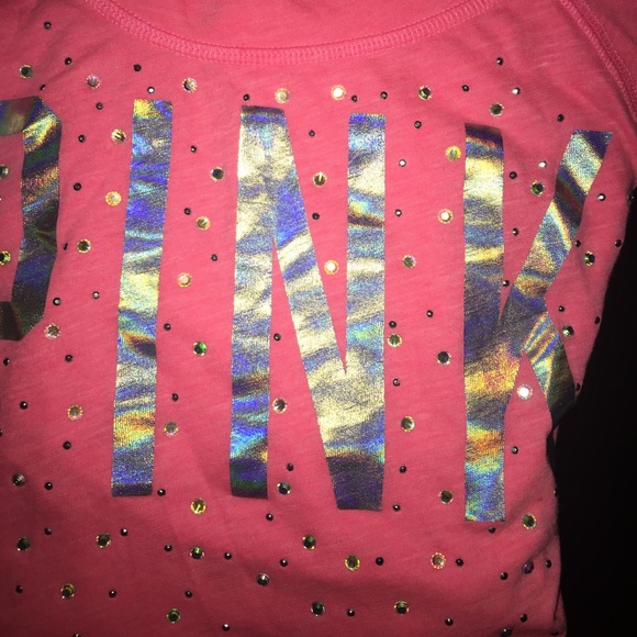 Victoria's Secret Pink Top Jewels XS Coral - Picture 3 of 5