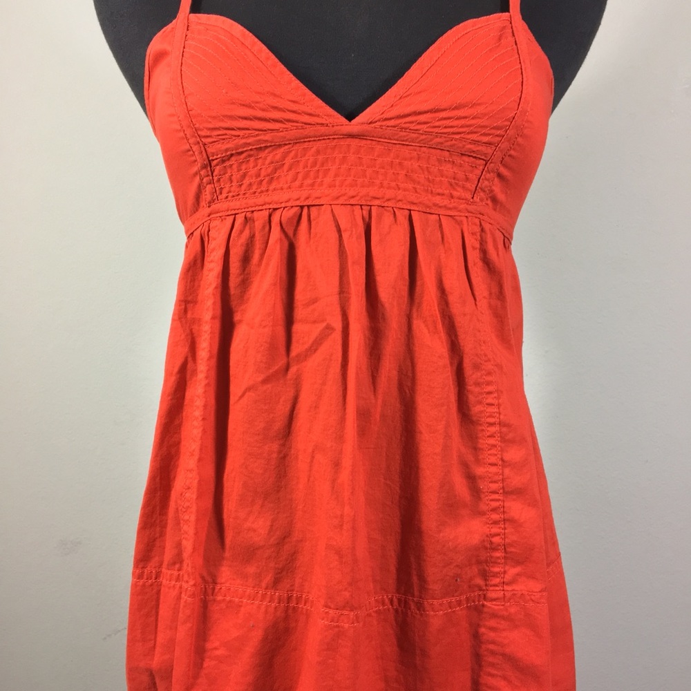 MARC JACOBS Red Orange Strap Top Back Buttons Sz 4