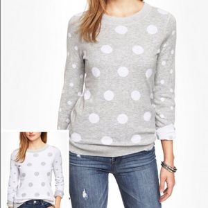 Express Polka Dot Reversible Sweater