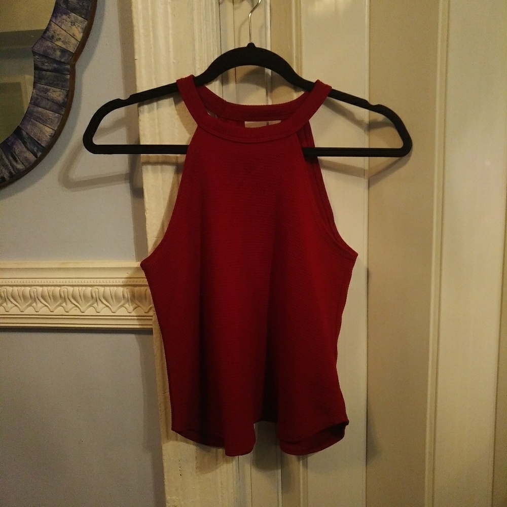 High Neck Strap Top | Boohoo