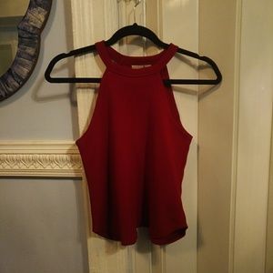 High Neck Strap Top | Boohoo