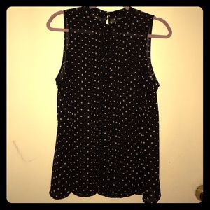 NWOT Torrid Black/Pink Polka Dot Blouse - size 0X