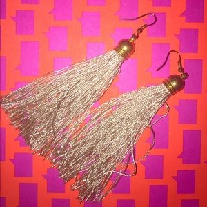 Beige chan Luu tassel earrings