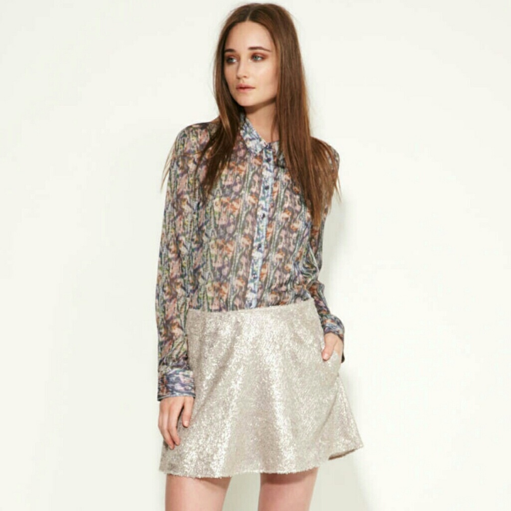 Theyskens' Theory: Metallic Skirt