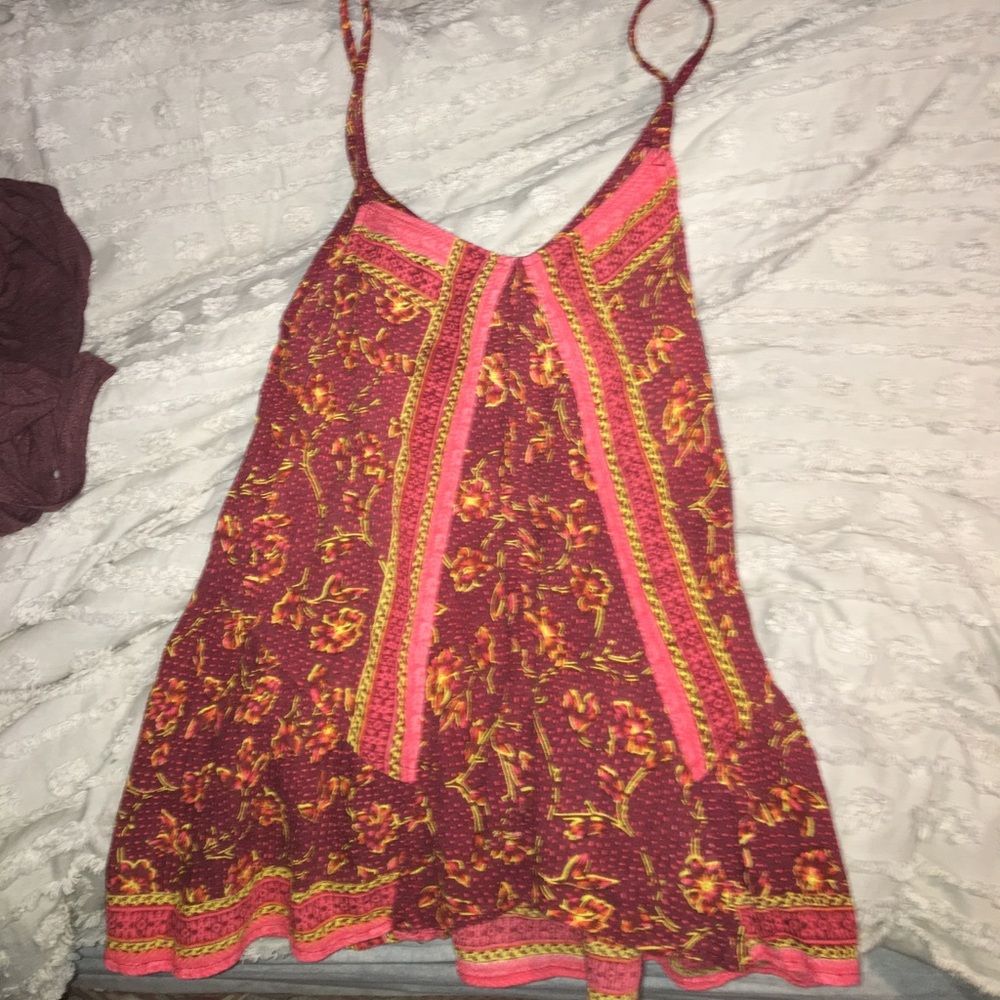 printed red tank- Free People