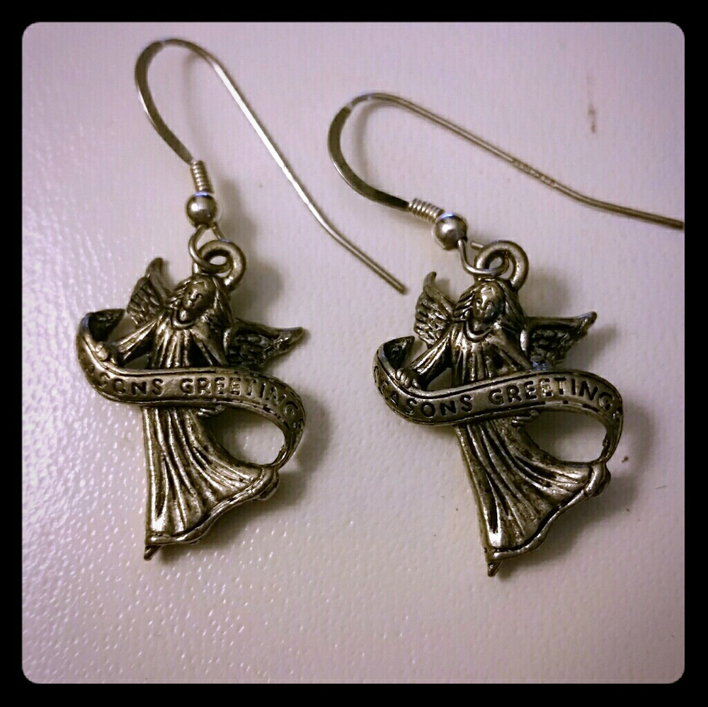 Sterling angel earrings