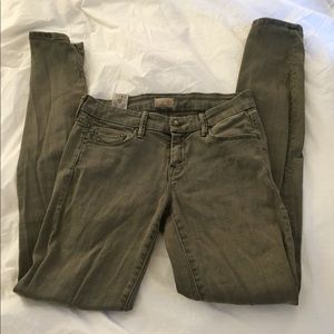 Mother Looker Hunter Green Jeans 25