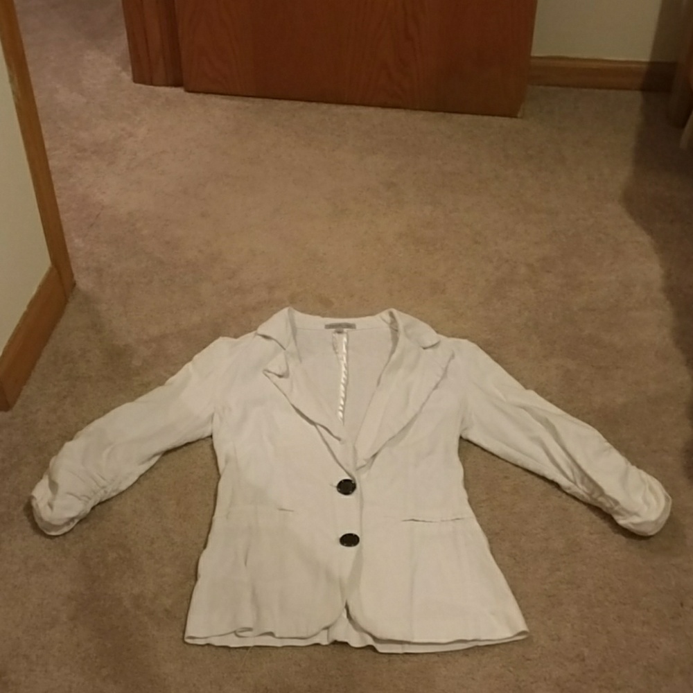 White linen blazer