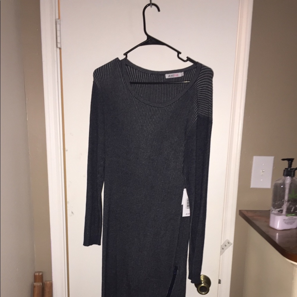 Soft dark denim dress