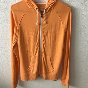 Orange zip up hoodie