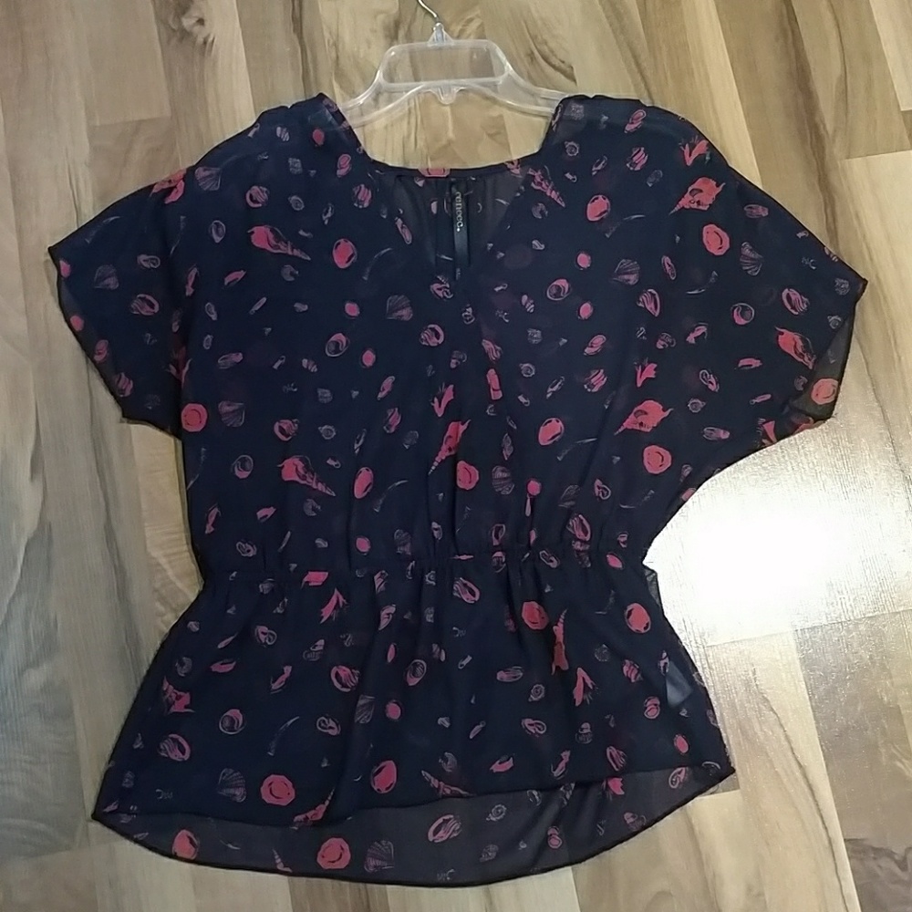 Renee C. sheer seashell top
