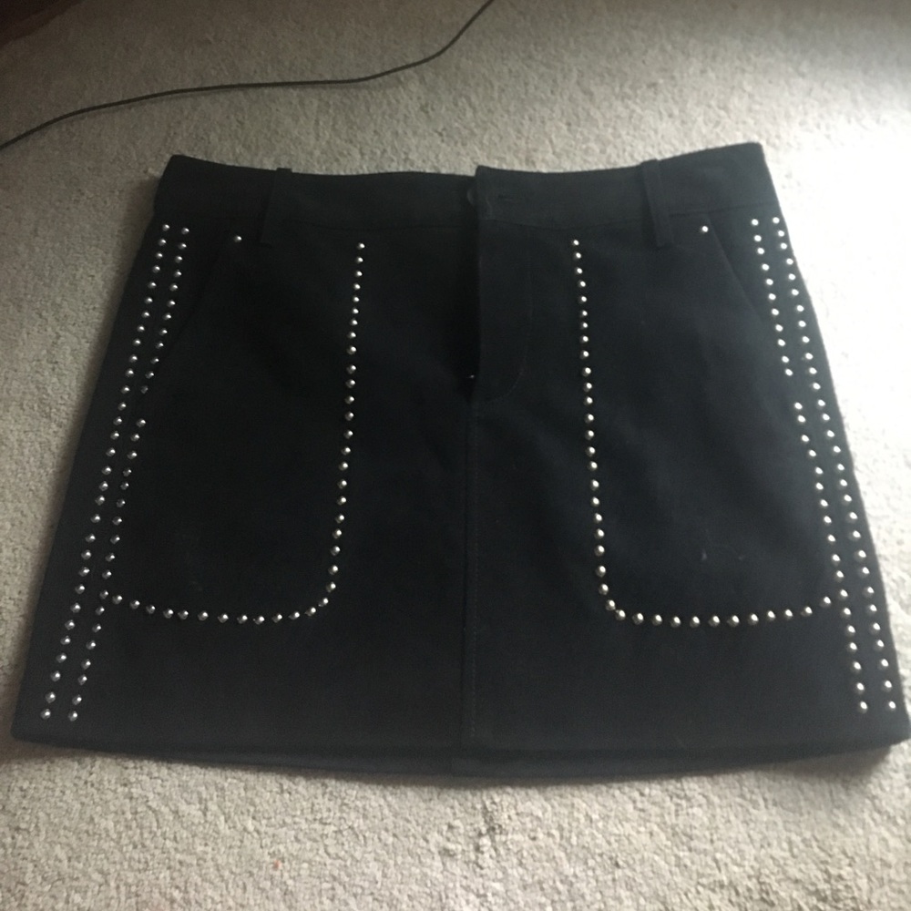 NWT Black suede Rebecca minkoff mini skirt