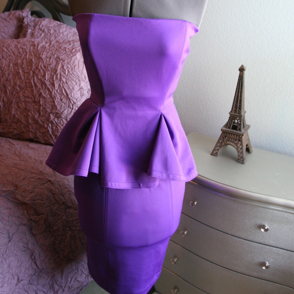 Purple Ronny Kobo Prom Dress Size M Scuba
