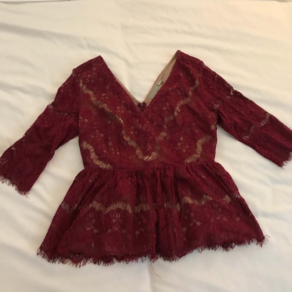 Anthropologie Lace Top, size L, Maeve Brand