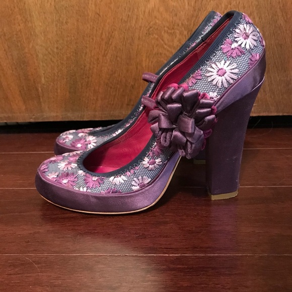 purple mary jane heels