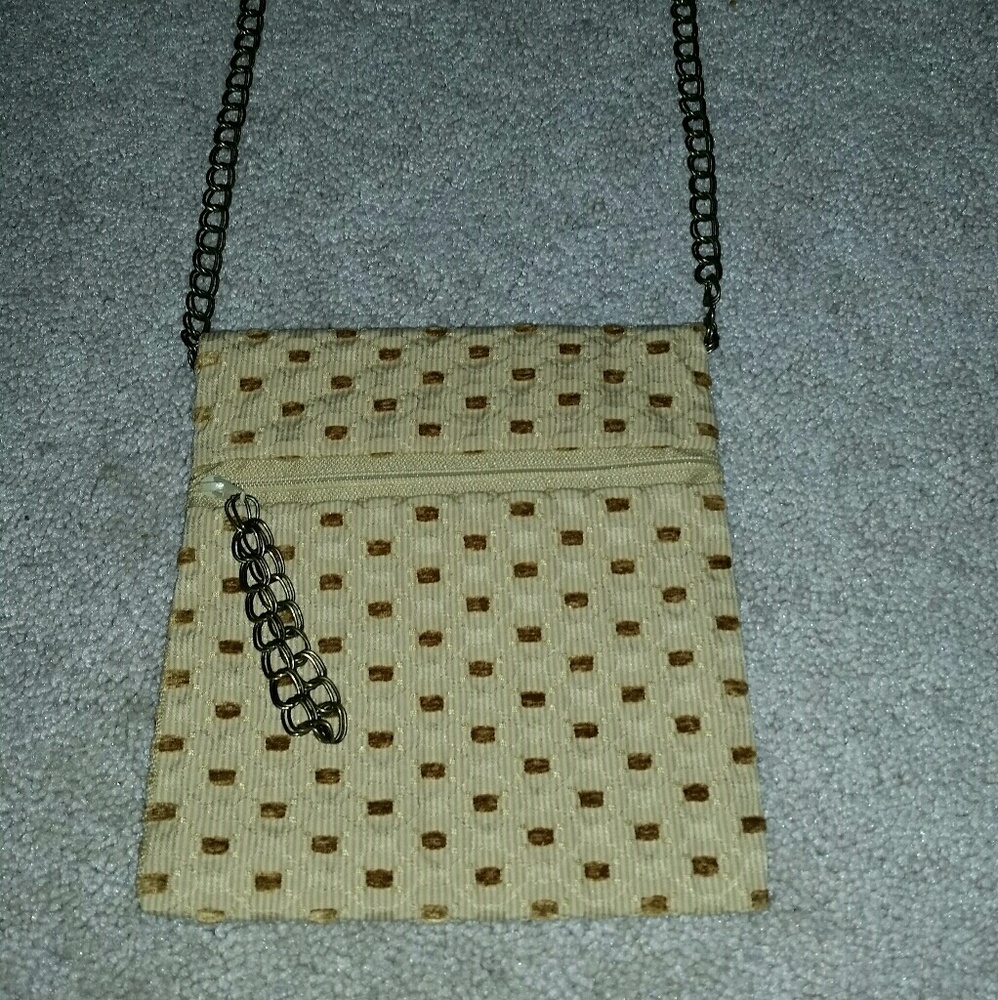 Handmade Beige and brown purse