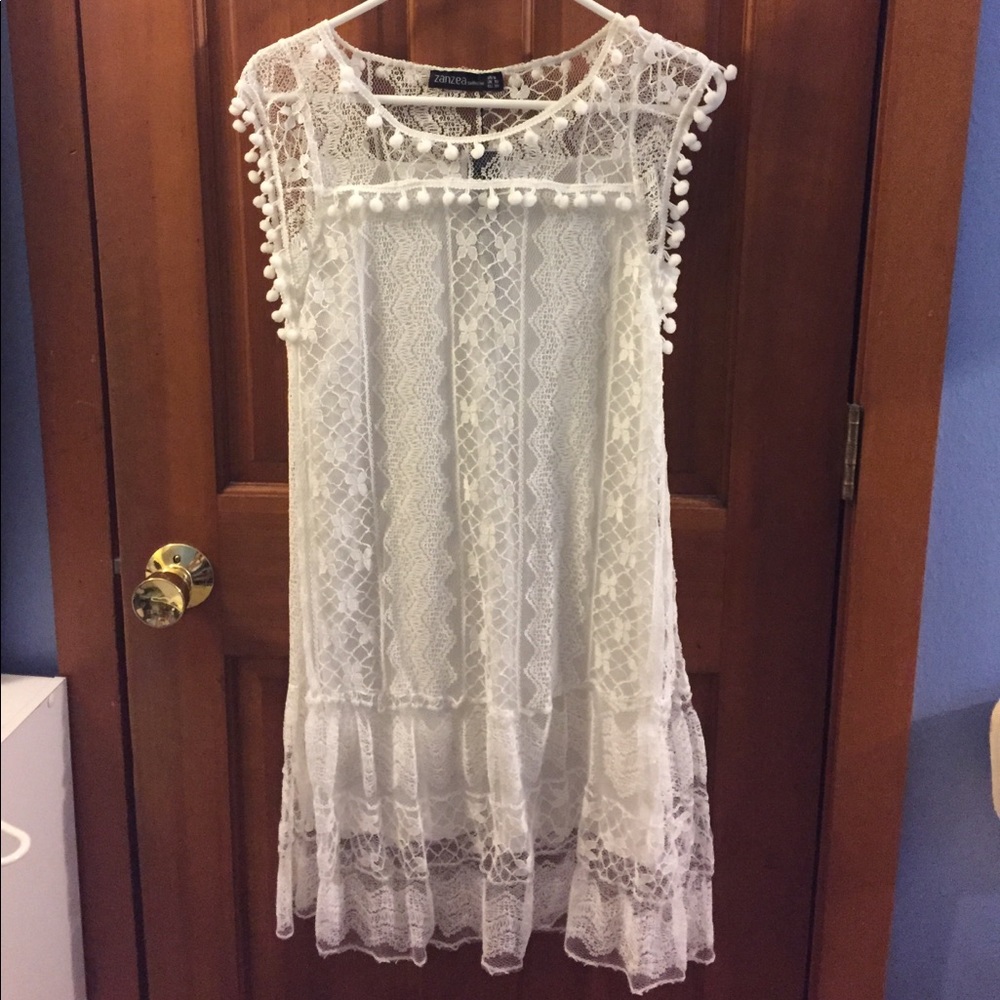 White lace dress